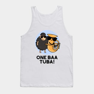 One Baa Tuba Funny Music Sheep Pun Tank Top